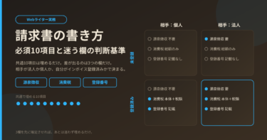 Webライターの請求書の書き方｜必須10項目と迷う欄の判断基準