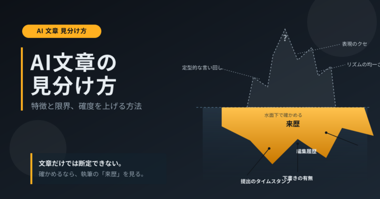 AI文章の見分け方｜特徴と限界、確度を上げる方法