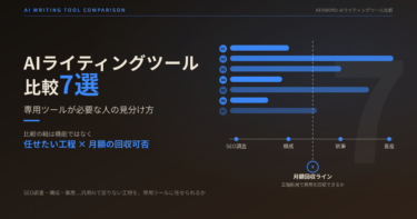 AIライティングツール比較7選｜専用ツールが必要な人の見分け方