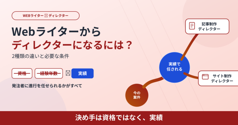 Webライターからディレクターになるには？2種類の違いと必要な条件