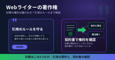 Webライターの著作権｜書いた記事は、誰のものか